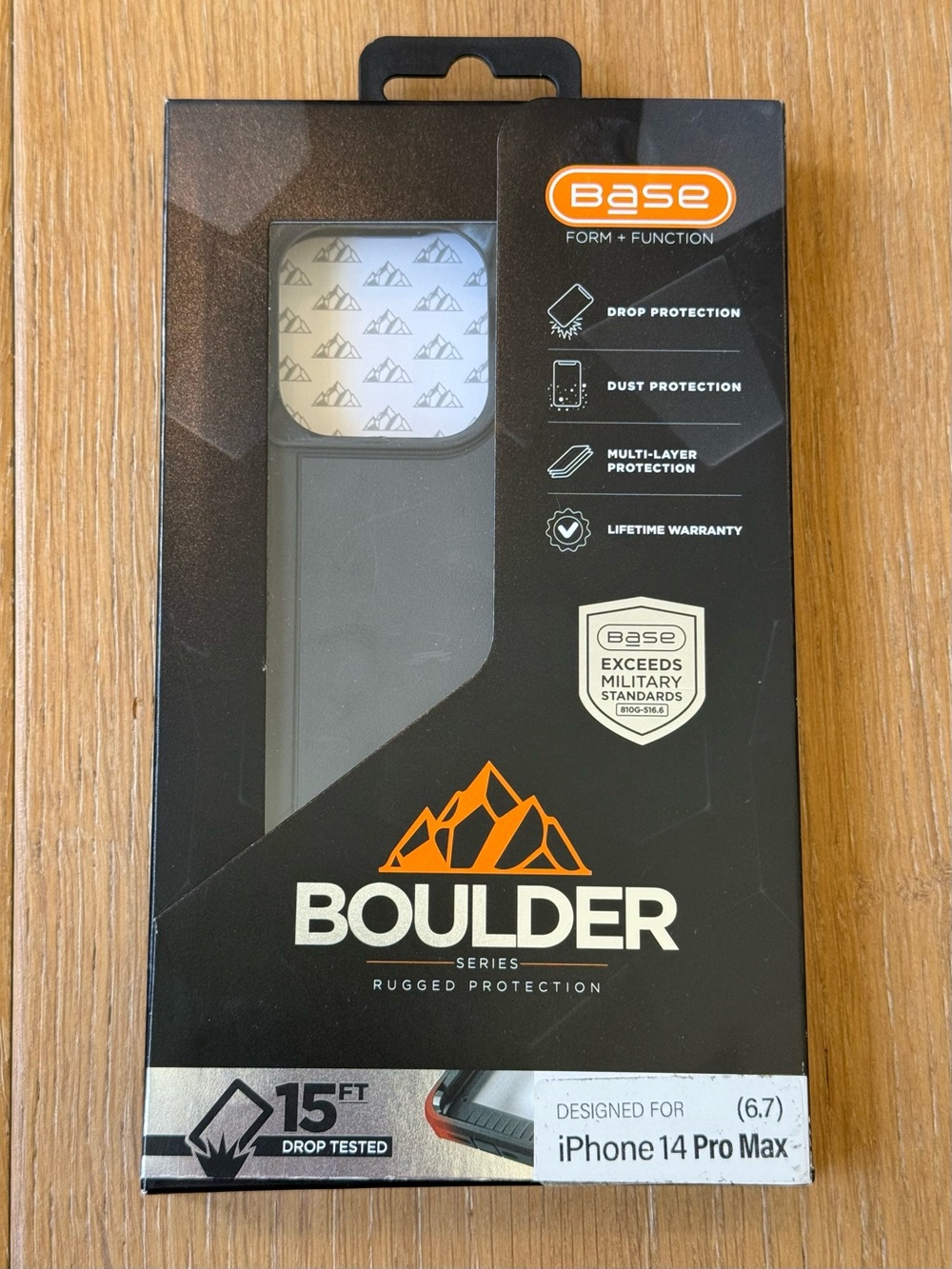 New xBase Boulder Rugged Protection Case for iPhone 14 Pro Max 6.7” Black Case